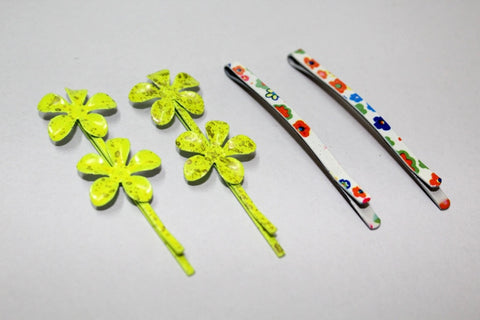 The Hairklip Yellow Flower Punch Tictac combo