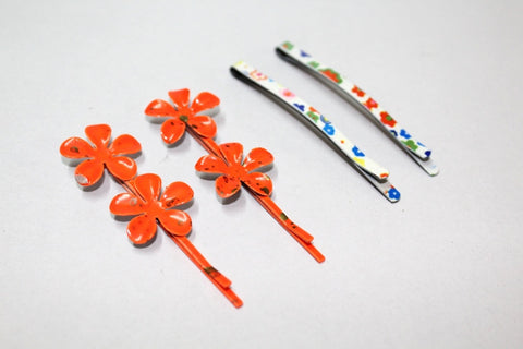 The Hairklip Orange Flower Punch Tictac Combo