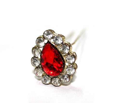 The Hairklip Red Drop Wedding Juda Pin