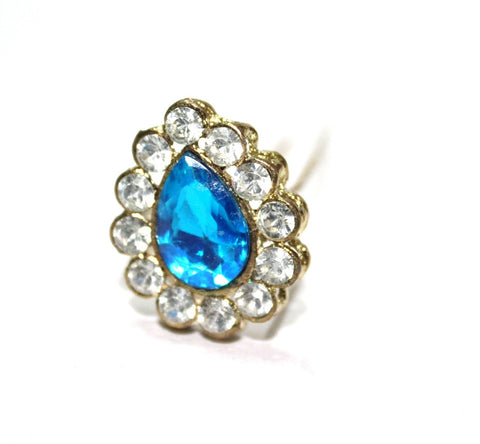 The Hairklip Sky Blue Drop Wedding Juda Pin