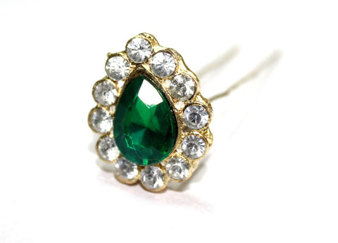 The Hairklip Green Drop Wedding Juda Pin