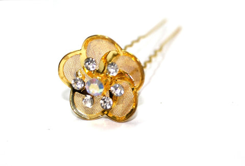 The Hairklip Gold Flower Wedding Juda Pin