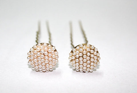 The Hairklip Pearl Mushroom Wedding Juda Pin Set