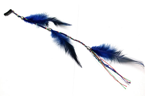 The Hairklip Blue Feather Hair Extension