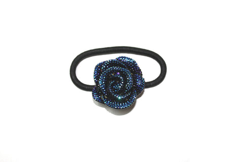 The Hairklip Sparkling Blue Rose Ponyband