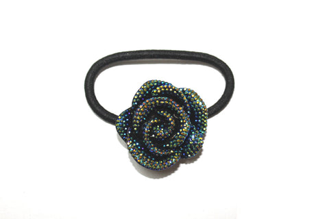 The Hairklip Glittery Multicolor Rose Ponyband