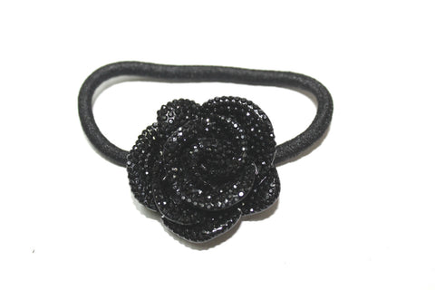 The Hairklip Jet Black Rose Ponyband