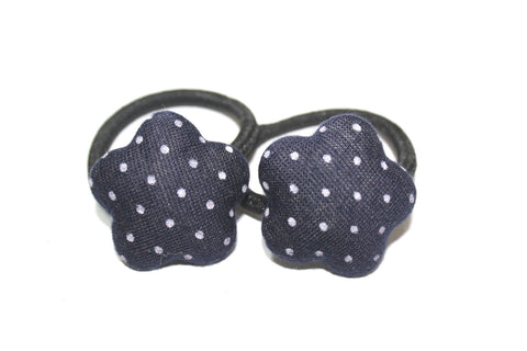 The Hairklip Dark Blue Star Pony band Set