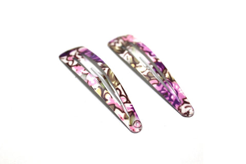 The Hairklip Violet Floral Print Tictac