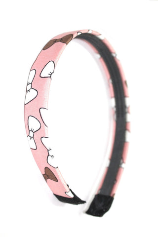 The Hairklip Pink Bow Print Hairband