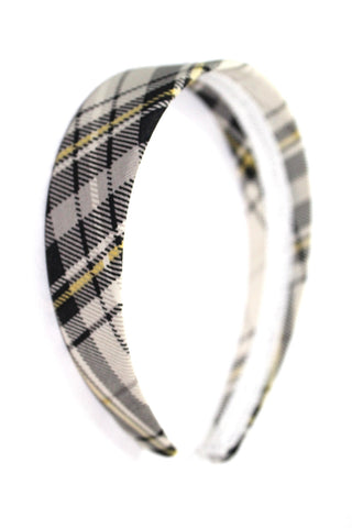The Hairklip Black Checkered Broad Hairband