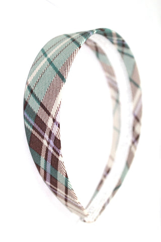 The Hairklip Green Checkered Broad Hairband